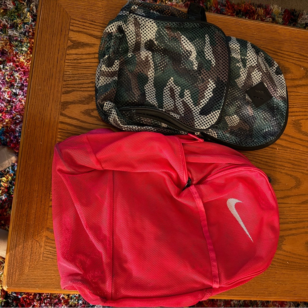 Nike Pink Mesh Backpack (+ free camo backpack) - Picture 7 of 7